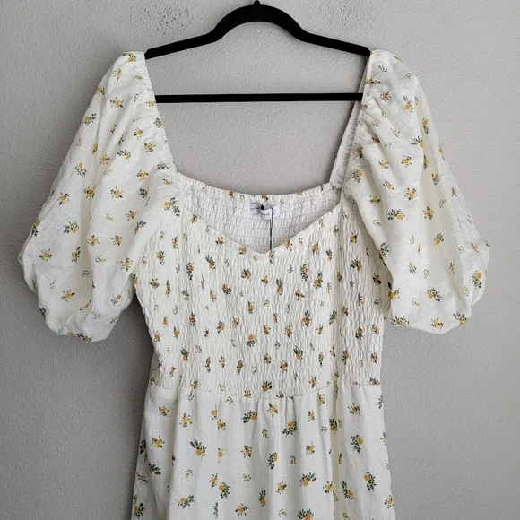 Faithfull the Brand Gianna Midi Dress in Carrie Floral size L NWT - Picture 6 of 11